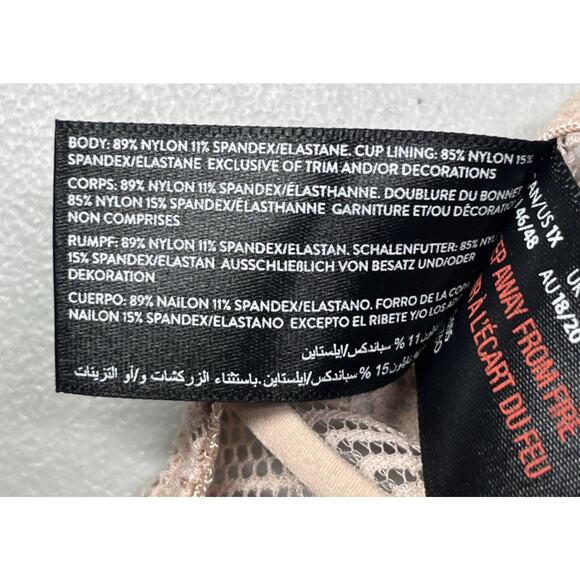 Ashley Graham Lace Bralette Size 1X Convertible Strap Sparking Champagne - Picture 6 of 7